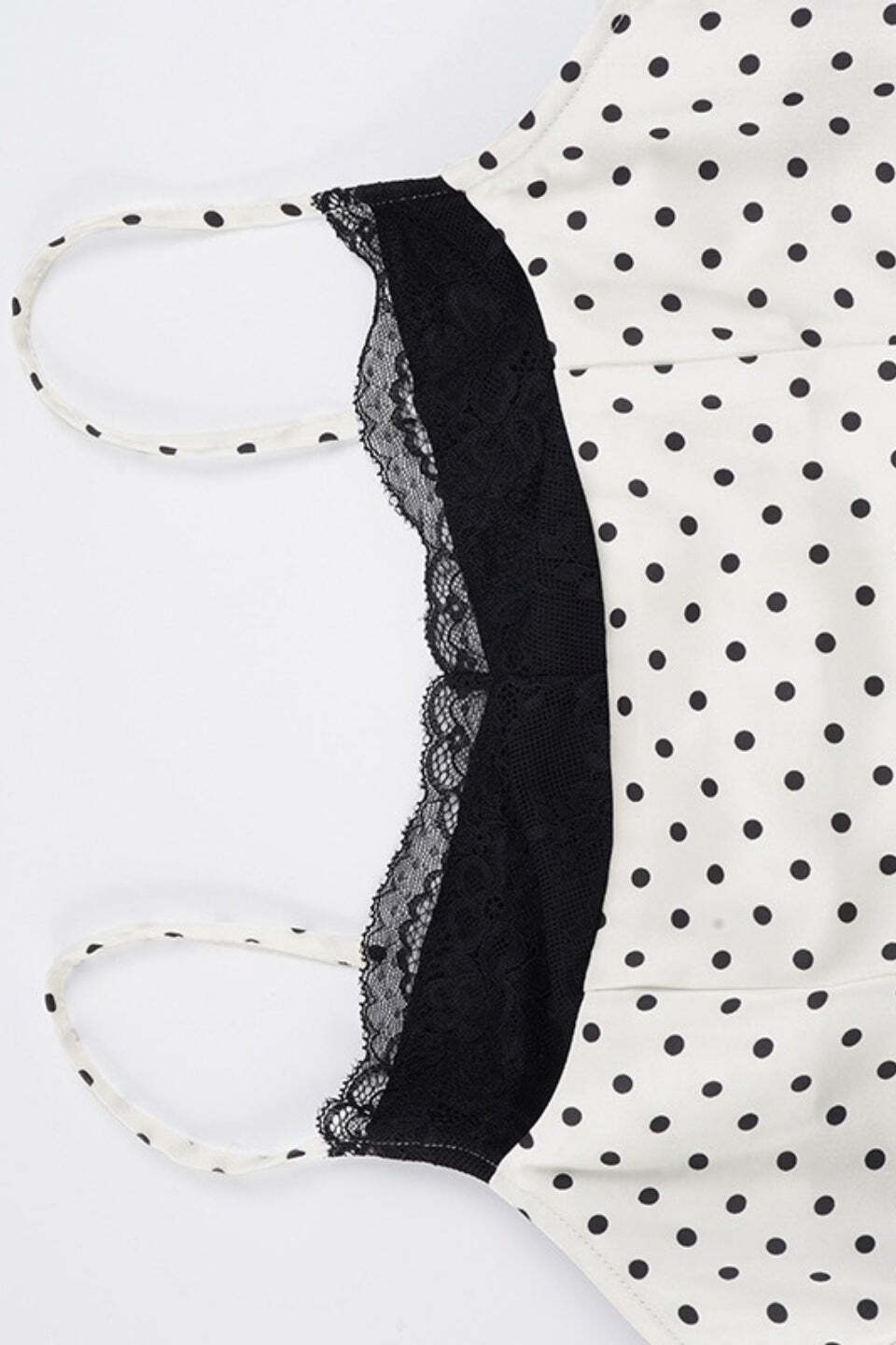 Sexy Lace Polka Dot Patchwork Slim Cami Top Sexy Lace Polka Dot Patchwork Slim Cami Top