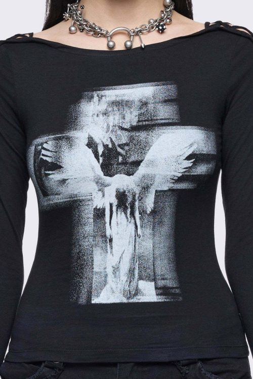 Tenebris Lace-Up Top