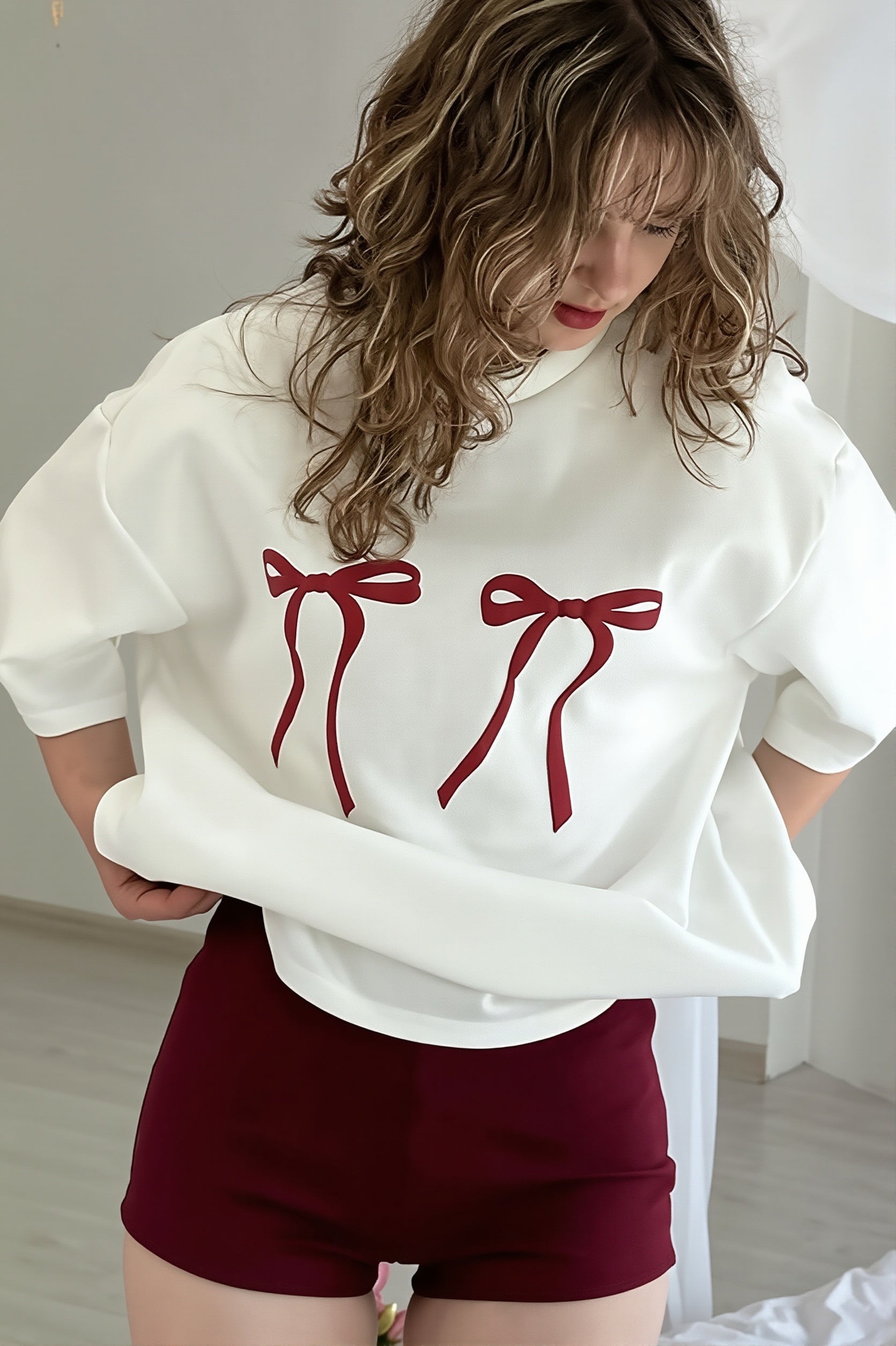 loose-bow-print-fashion-t-shirt-1 loose-bow-print-fashion-t-shirt-1