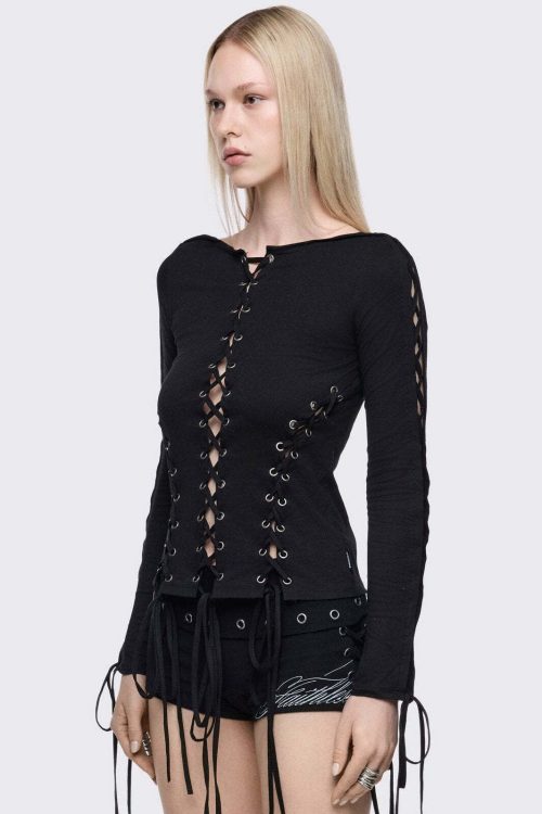 Kalee Lace-Up Top