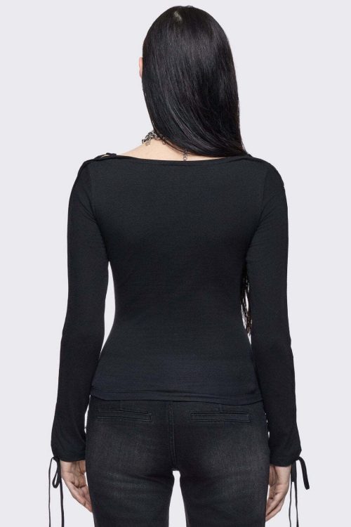 Tenebris Lace-Up Top