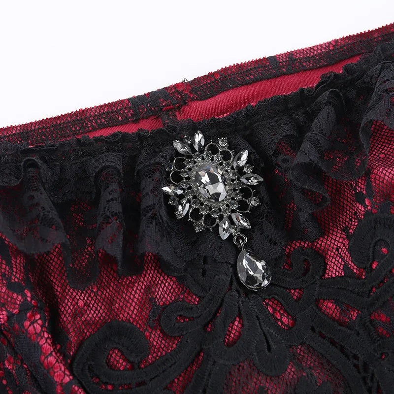 Goth Lace Trim Corset Top Goth Lace Trim Corset Top