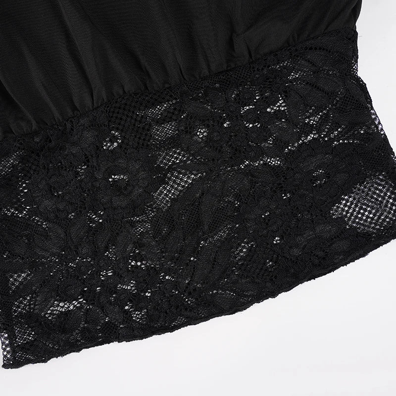 Lace Waist One Shoulder Top Lace Waist One Shoulder Top