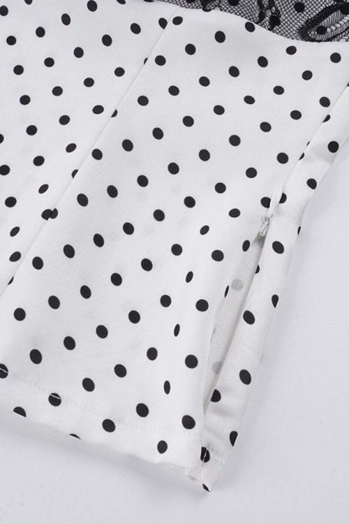 Satin Polka Dot Lace Cami Top