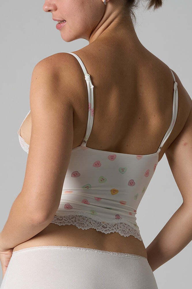 Lace Trim Floral V Neck Sexy Cami Top Lace Trim Floral V Neck Sexy Cami Top