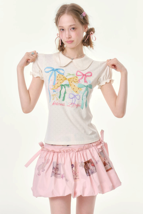 white-puff-sleeve-bow-print-t-shirt-4