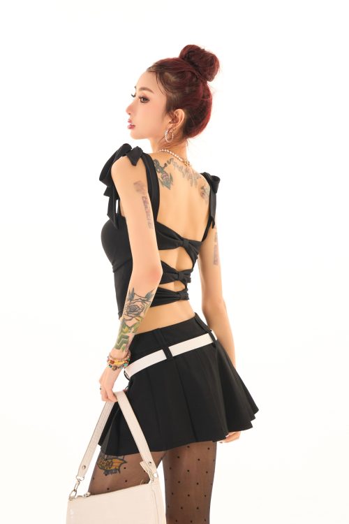 nora-solid-color-black-ribbon-tie-strap-slim-backless-cut-out-design-top-3