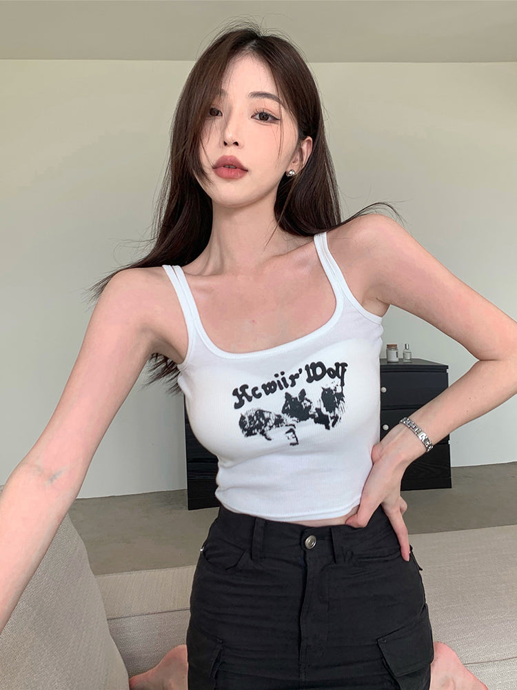 sunio-graphic-letter-print-red-spaghetti-multi-strap-slim-cropped-camisole-top-6 sunio-graphic-letter-print-red-spaghetti-multi-strap-slim-cropped-camisole-top-6