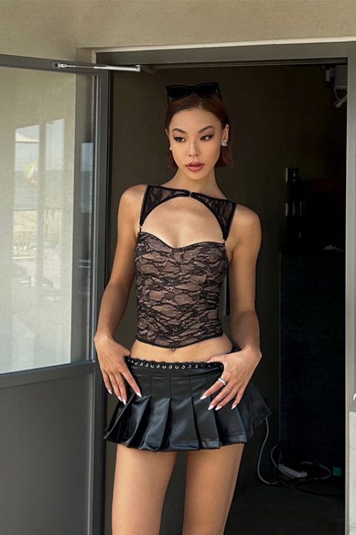Black One Shoulder Going Out Top