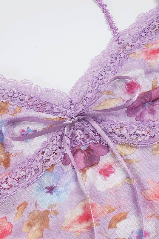 v-neck-lace-floral-tie-cami-top-5 V Neck Lace Floral Tie Cami Top
