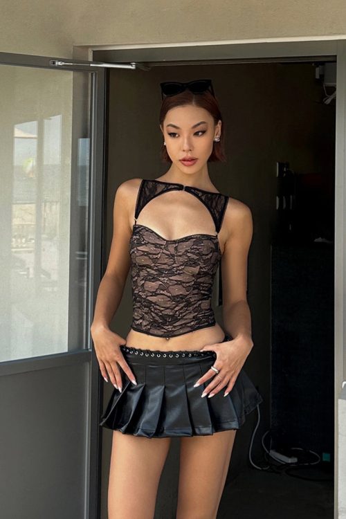 Black One Shoulder Going Out Top