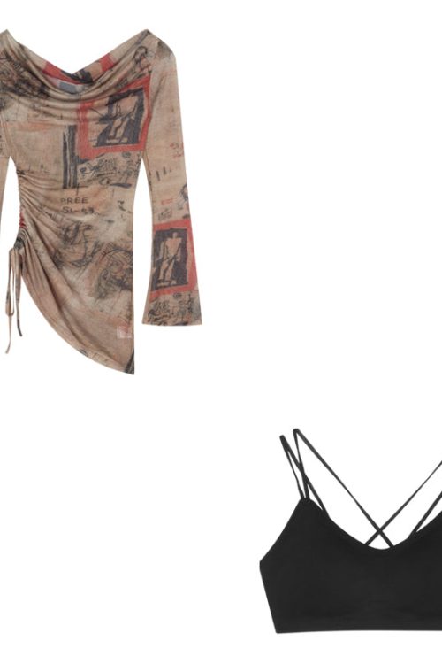 Black One Shoulder Going Out Top