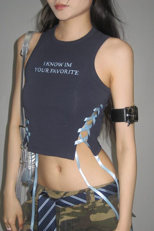 kacey-solid-color-balletcore-lace-up-ribbon-drawstring-contrast-letter-embroidered-slim-cropped-top-14