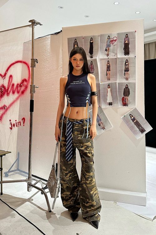 kacey-solid-color-balletcore-lace-up-ribbon-drawstring-contrast-letter-embroidered-slim-cropped-top-16