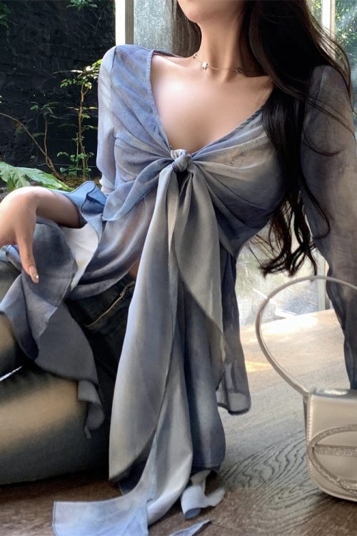 bia-blue-tie-dye-ruffled-long-sleeve-french-v-neck-front-tie-sheer-top-20