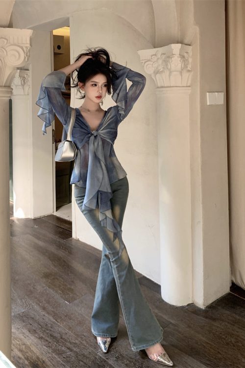bia-blue-tie-dye-ruffled-long-sleeve-french-v-neck-front-tie-sheer-top-11