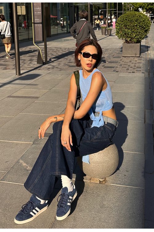kareena-solid-color-blue-mesh-irregular-micro-sheer-summer-sleeveless-cropped-top-12