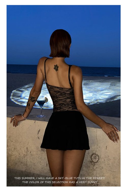 Black One Shoulder Going Out Top