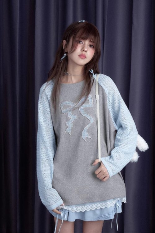 gray-blue-bow-long-sleeve-top-1
