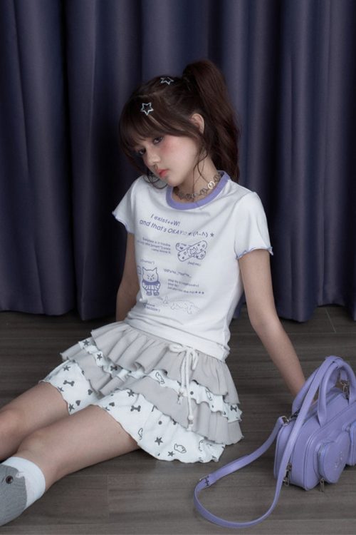 cool-black-white-cute-print-short-sleeve-bow-t-shirt-8