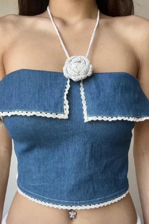 lace-trim-denim-tube-top-2