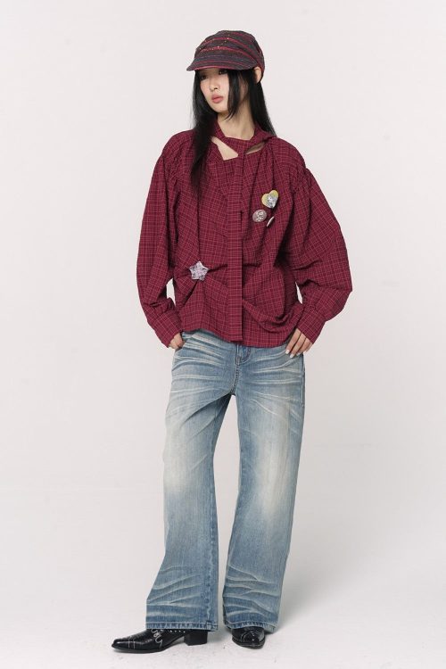oversized-plaid-ribbon-shirt-3