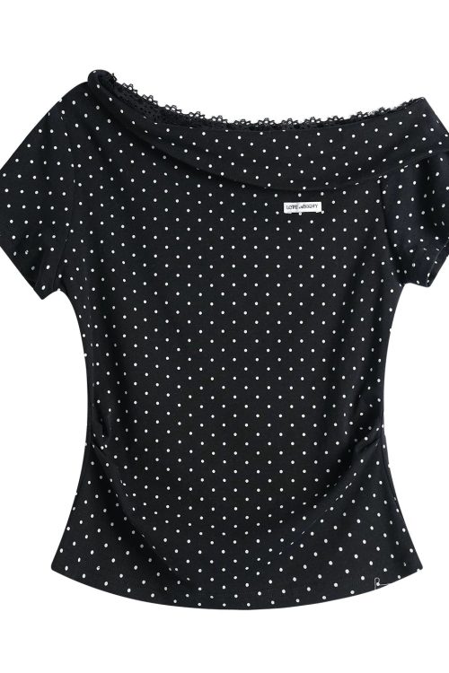 asymmetric-off-shoulder-polka-dot-lace-trim-fitted-t-shirt-10