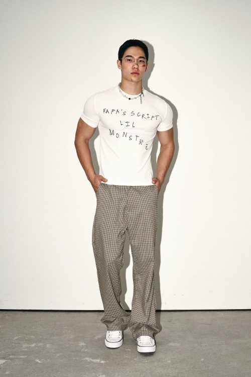 White Script Fitted Tee
