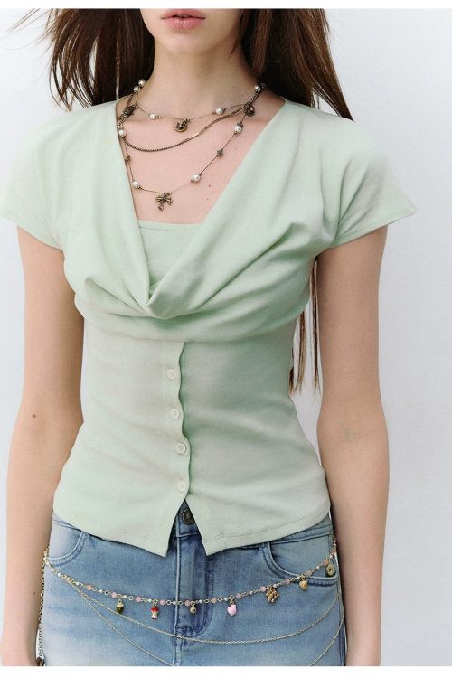 layered-deconstructed-two-in-one-buttoned-waist-cinch-camisole-t-shirt-5