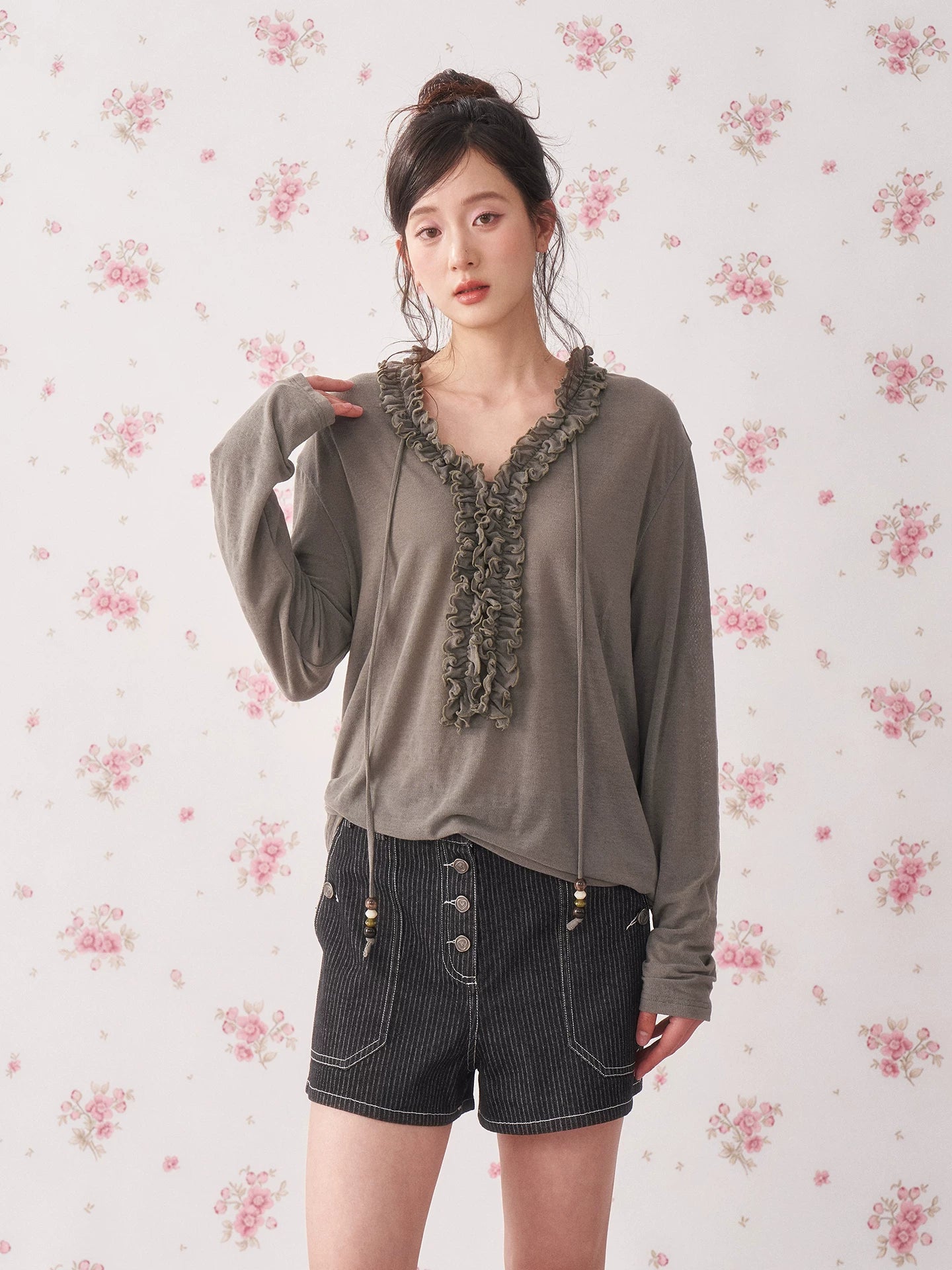 ruffle-drawstring-sheer-knit-sun-protective-long-sleeve-top-2 ruffle-drawstring-sheer-knit-sun-protective-long-sleeve-top-2