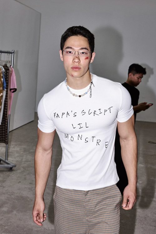 White Script Fitted Tee