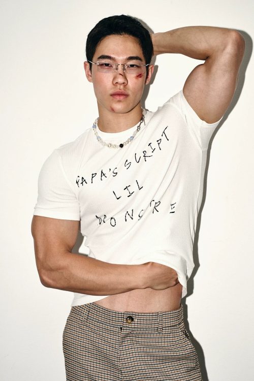 White Script Fitted Tee