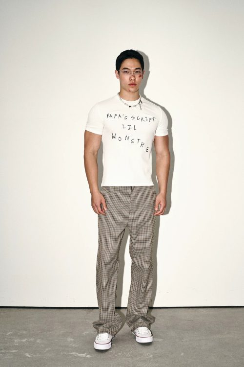 White Script Fitted Tee