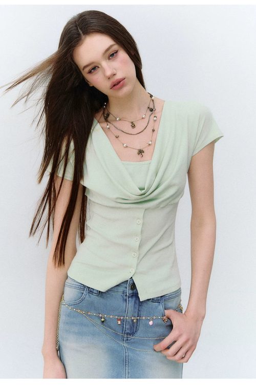layered-deconstructed-two-in-one-buttoned-waist-cinch-camisole-t-shirt-4