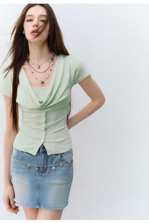 layered-deconstructed-two-in-one-buttoned-waist-cinch-camisole-t-shirt-7