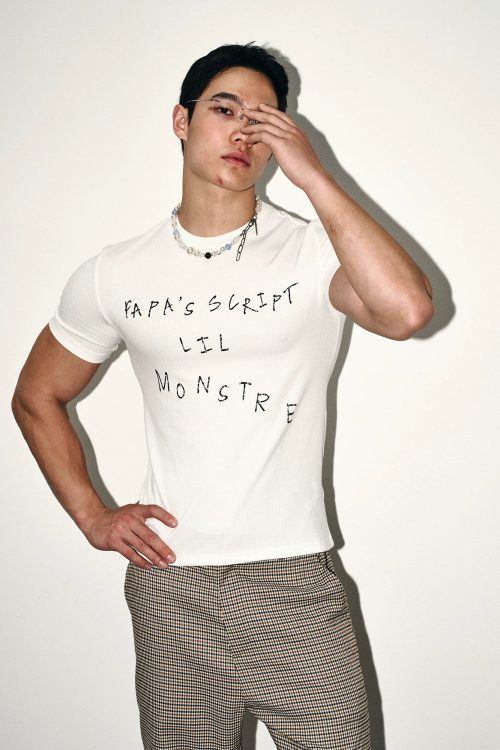 White Script Fitted Tee
