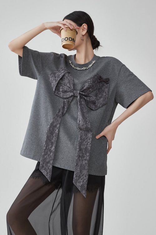 Race Ribbon Oversize Top
