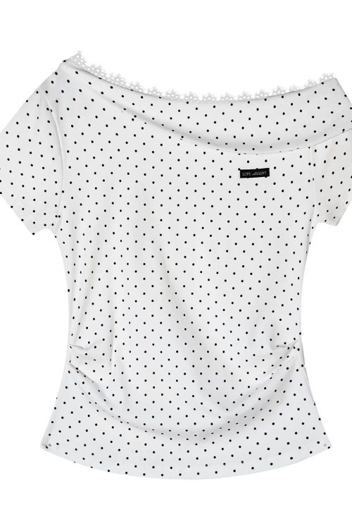 asymmetric-off-shoulder-polka-dot-lace-trim-fitted-t-shirt-11