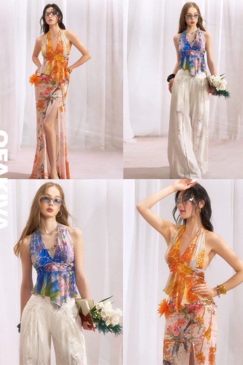 ombre-print-halter-tie-v-neck-ruffle-womens-other-fabric-camisoles-3