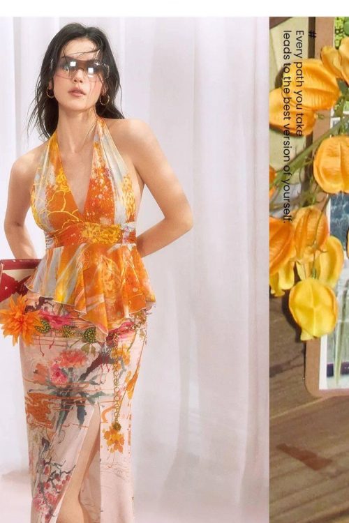 ombre-print-halter-tie-v-neck-ruffle-womens-other-fabric-camisoles-7