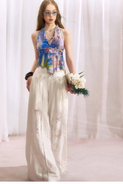 ombre-print-halter-tie-v-neck-ruffle-womens-other-fabric-camisoles-8