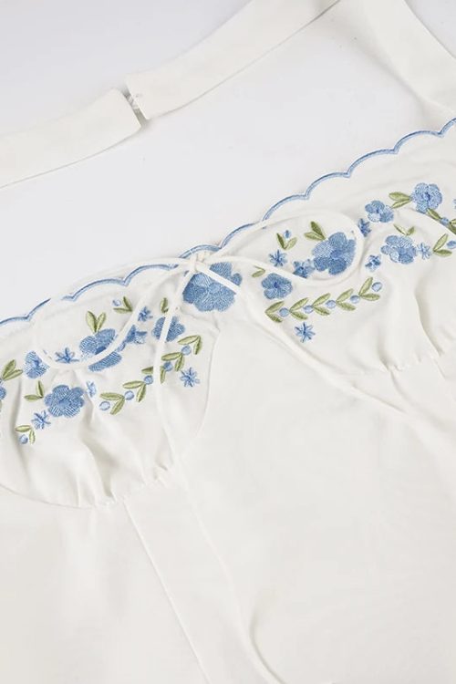 Y2K Floral Halter Corset Top