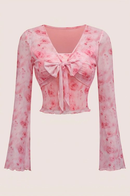 y2k-floral-tie-front-bow-top-1