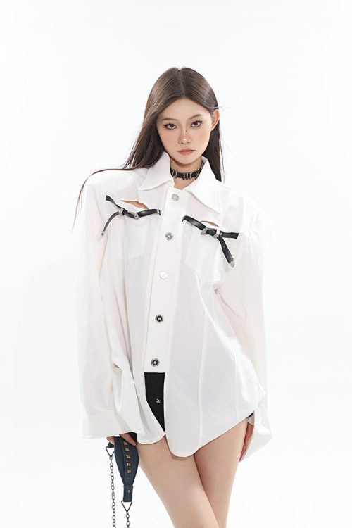krizia-solid-color-long-sleeve-button-up-bow-tie-deco-office-shirt-style-shoulder-pad-shirt-top-9