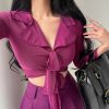 joleen-solid-color-sheer-mesh-lace-see-through-summer-long-sleeve-front-tie-slim-cropped-top-1