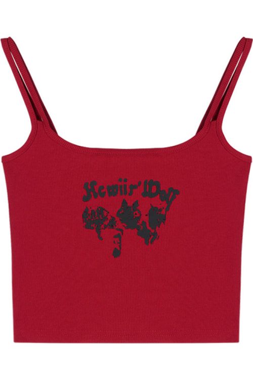 sunio-graphic-letter-print-red-spaghetti-multi-strap-slim-cropped-camisole-top-9
