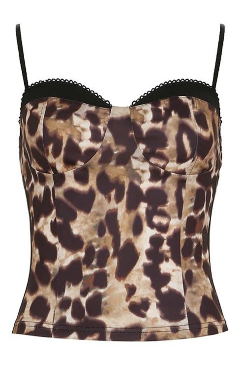 Leopard Halter Cami Top for Summer Outfits