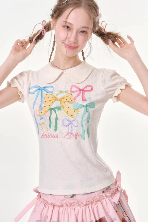 white-puff-sleeve-bow-print-t-shirt-2