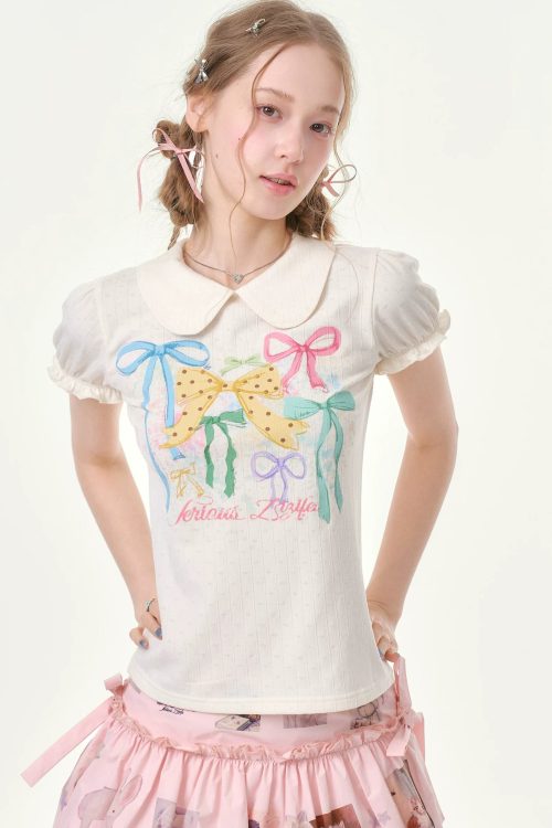 white-puff-sleeve-bow-print-t-shirt-3