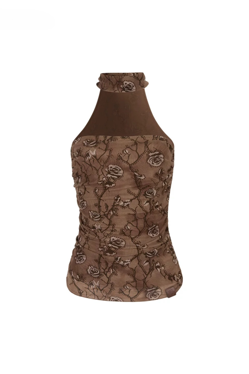 floral-mesh-choker-neck-strapless-top-10
